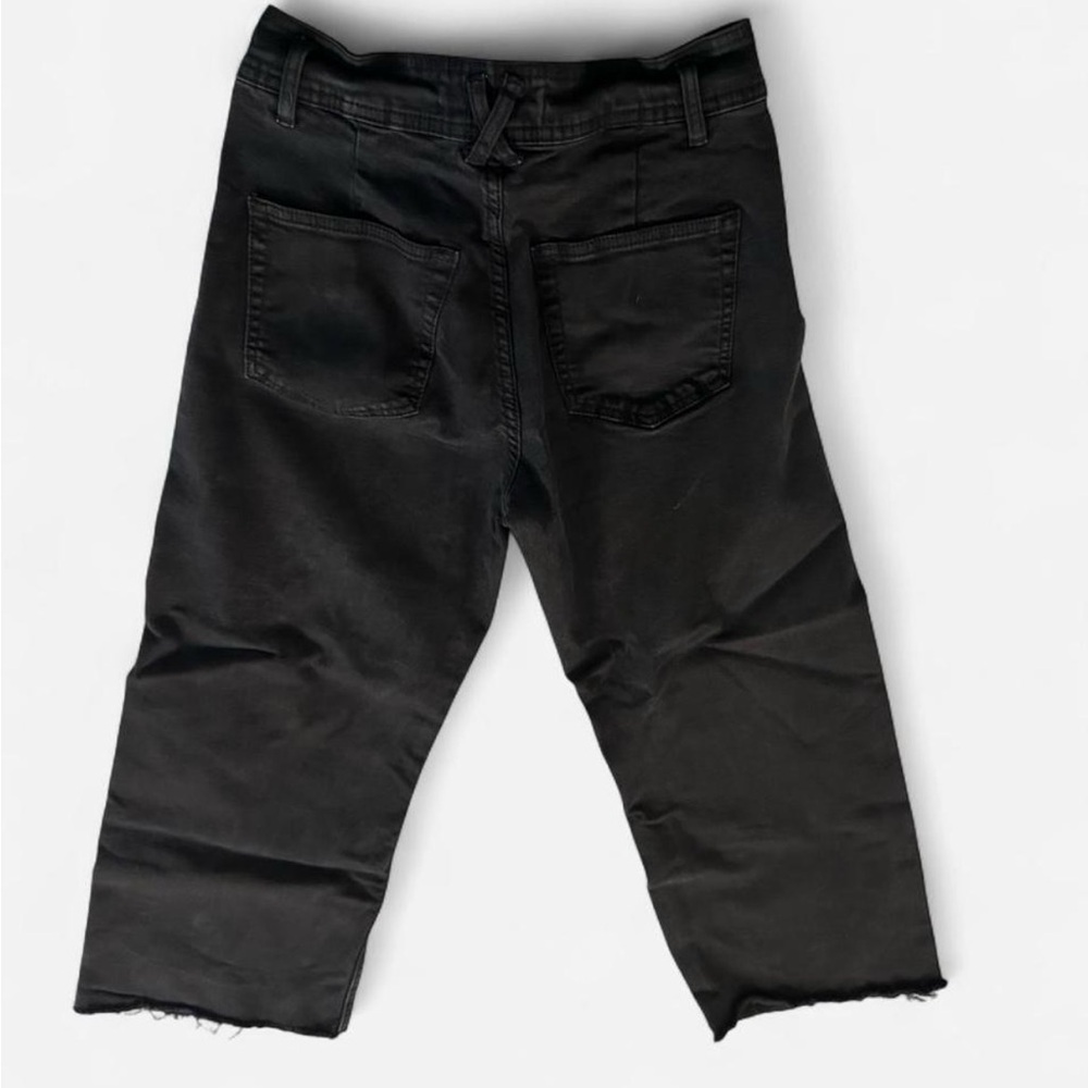 Stradivarius High Rise Wide Leg Faded Black Jeans View 3